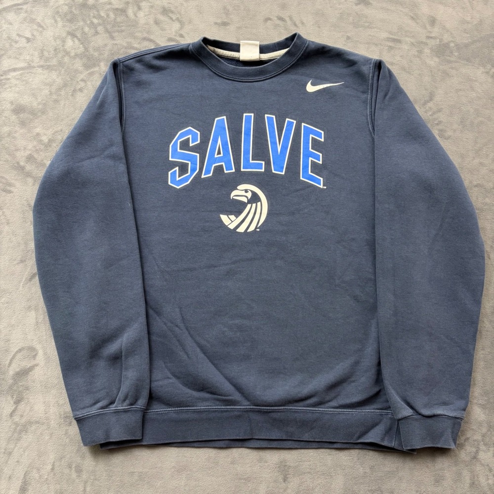 Nike Salve Regina University Seahawks Crewneck Sweatshirt Navy Blue Mens Medium